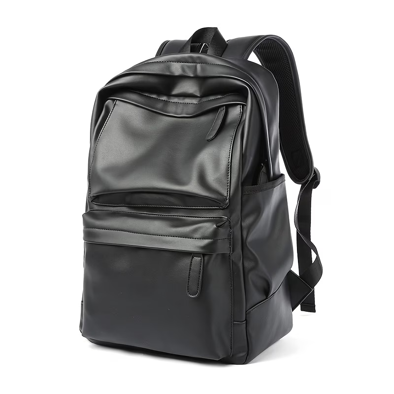 Men Backpack Pu Fashion Travel Bag Casual 15.6 inch laptop backpack