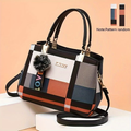 Plaid Decorated Wo 's Fashion Small Handbag with Ball Decoration Multi-Layer Mini Handbag Suitable for Date Party Student White Collar