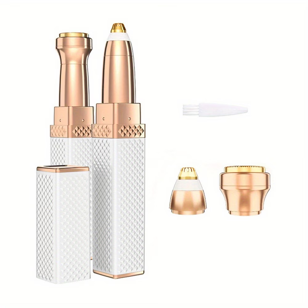 1pc Eyebrow Trimmer & Facial Hair Removal for Women, 2in 1 Eyebrow Razor and Painless Hair Shaver Rechargeable with Built-in LED Light for Face Peach Fuzz Eyebrow Lips Body Chin Arms