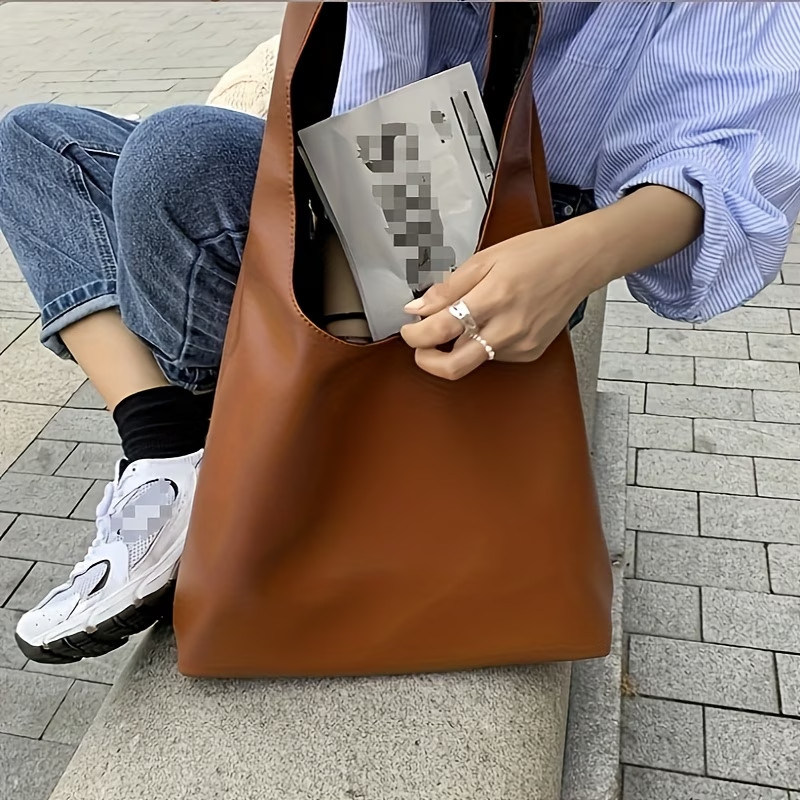 Korean Version Fashion Large Capacity Tote Bag for Women, Trendy Casual Shopping Bag, Internet Celebrity Body Bag, Versatile Handbag for Women, Single Shoulder Underarm Bag
