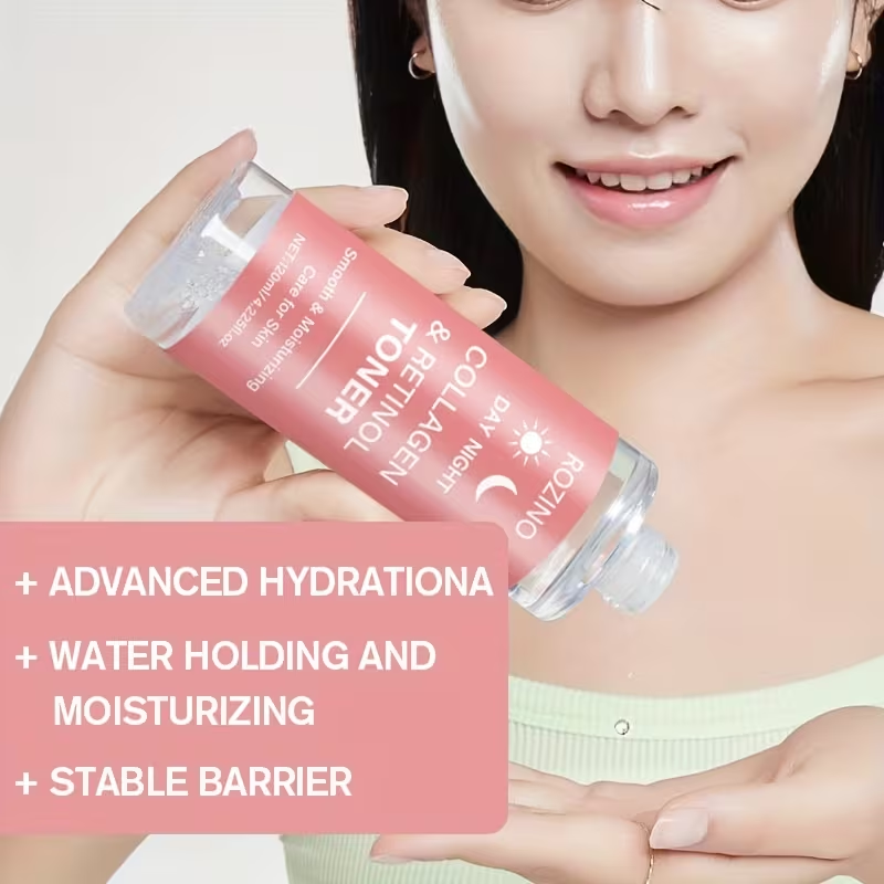 Collagen Toner Balances Skin Tone, Smooths The Skin, Instantly Tightens, And Provides an Immediate Lifting Effect, Making The Skin Appear Lighter And Brighter. It Covers, Is a Toner