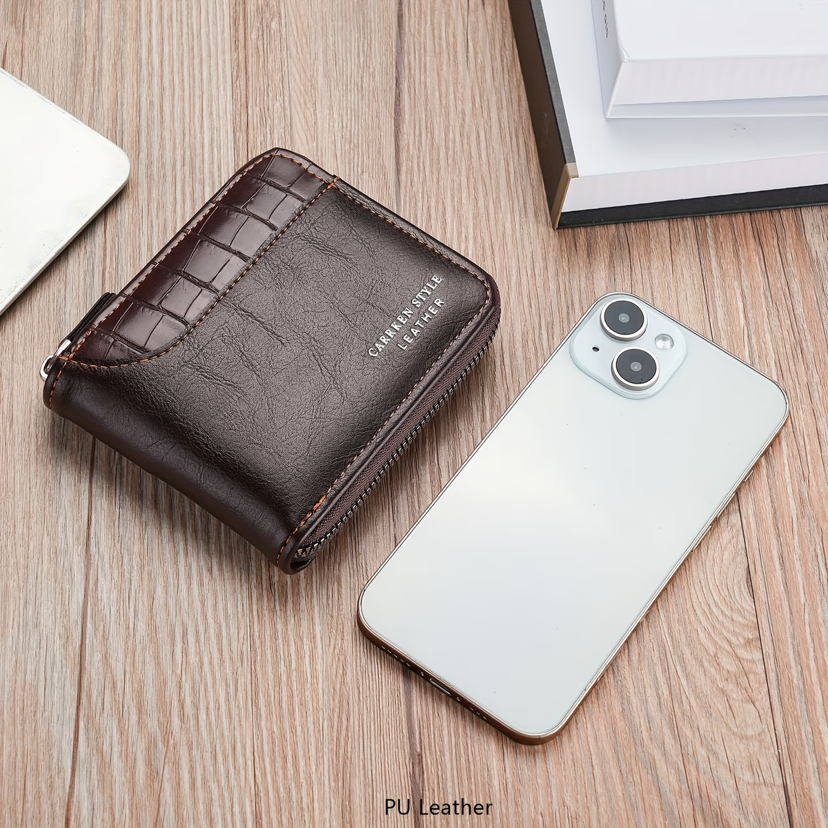 New Men's Wallet Fashion Multi-functional Spliced Zipper Coin Purse for Young Students Versatile Large Capacity Card Holder