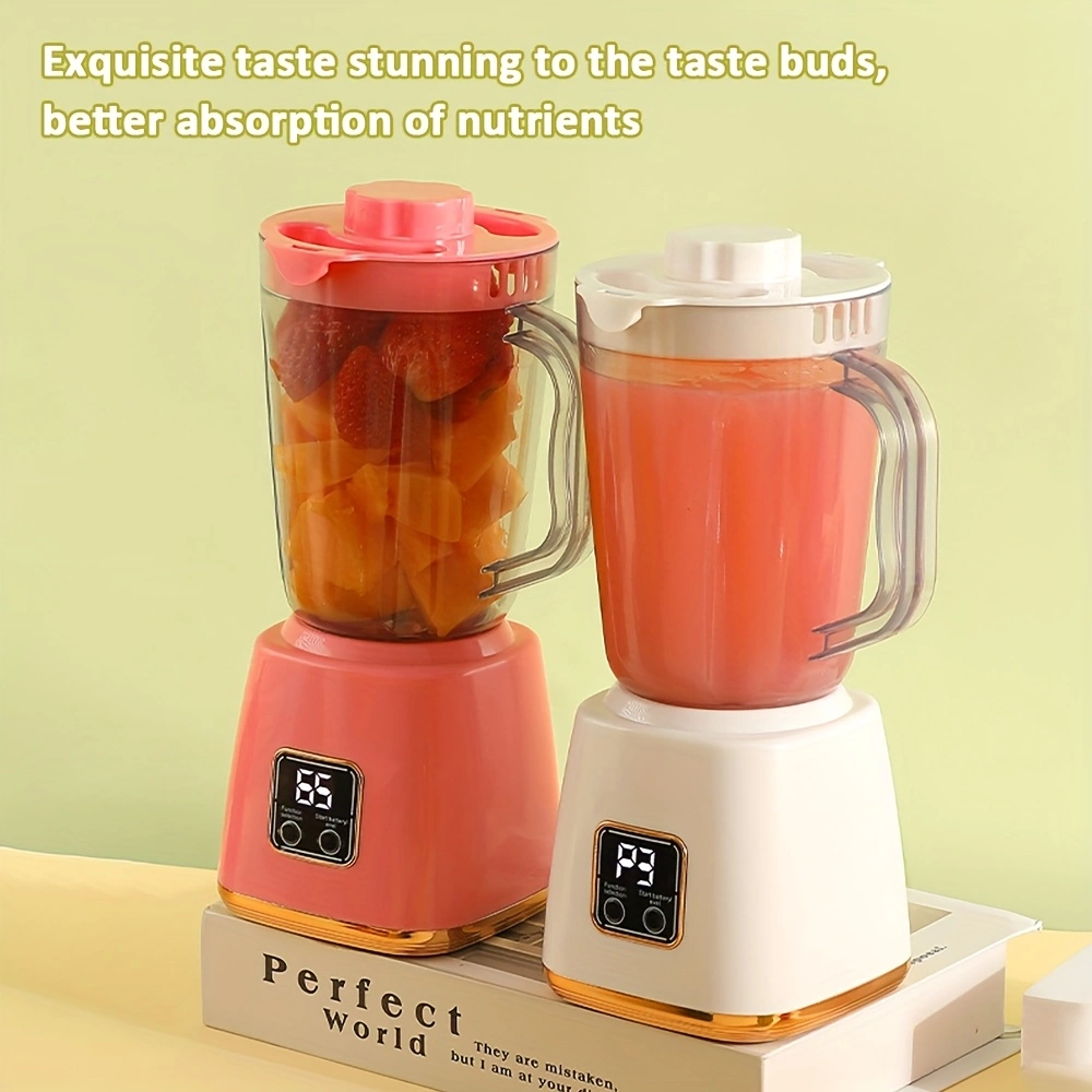 This multi-functional household food processor/food blender/juicer/vegetable blender features a 10-blade stainless steel blade, one-button start, rapid juicing, and a cordless, convenient design.