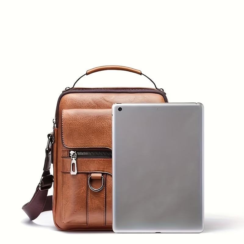 Fashionable High-End Vintage Shoulder Bag, Vertical Business Versatile Casual Crossbody Commuter Messenger Bag