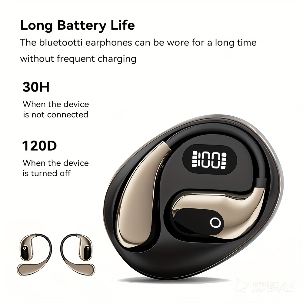 AI Real-Time Translation Earbuds Noise Cancelling & Charging Case, Smart Translator for Smartphones - Compatible, -C Charging, Ideal for Travel, Business & Meetings