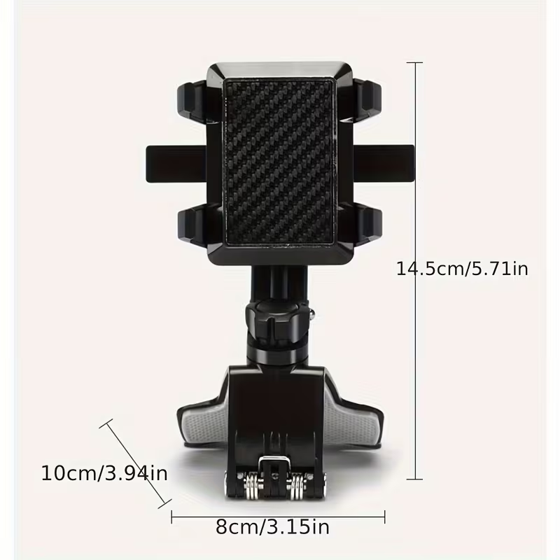 Creative Car Mobile Phone Holder that can rotate 360 degrees, car dashboard navigation mobile phone holder with parking number plate