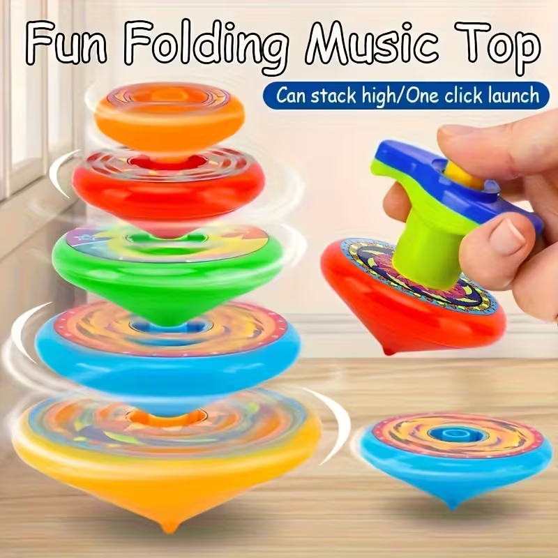 5Pcs Colorful Spinning Multi-layer Spinning Toy to Play And Battle, Stackable Spinning Toys Suitable for Multi Person Interaction of Novel Tops, Party Event Small Gifts,Halloween,Christmas Gifts