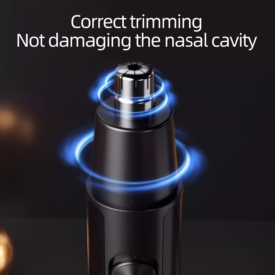 Ear And Nose Hair Trimmer, USB Electric Nose Hair Trimmer, Aluminum, Painless Eyebrow Facial Hair Removal Nose Trimmer, Father'S Day Gift