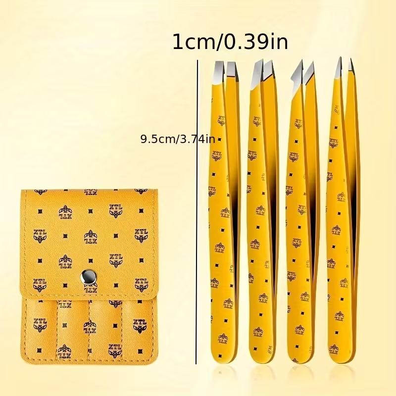 1 Set Professional Precision Tweezers for Hair Removal, Non-Scented, Ideal for Beard and Mustache, High Precision Brow Shaping and Hair Plucking Kit