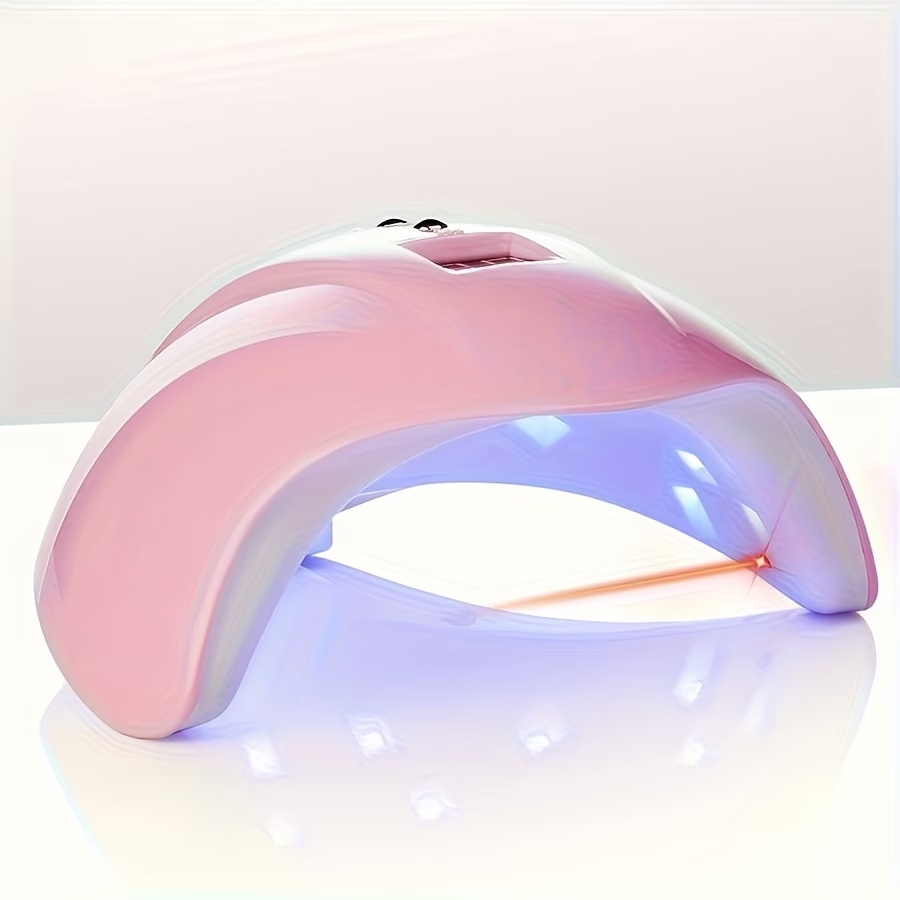 TURAOHU 1pc 12 Lamp Beads Pink Nail Lamp Nail, Nail Machine Dual Light Source Nail Lamp, for UseWomen And Nail Art DIY