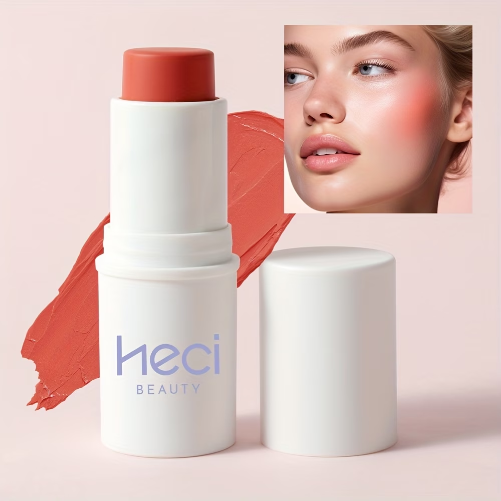 3-In-1 Cream Blush Stick, Long-Lasting Waterproof, Moisturizing, High Color Rendering, Easy to Carry, Spread/Smudge, Beginner-Friendly, Gentle/ Non-Irritating, Blush, Eyeshadow, Lipstick Multifunctional Facial Makeup, Christmas Valentine's Day Gift