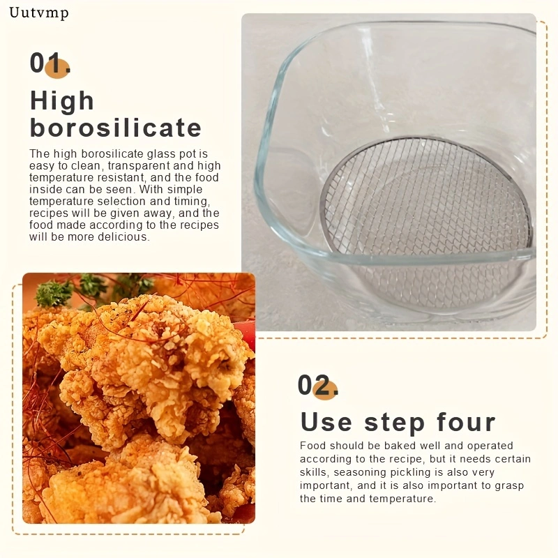 Home-use multi-functional smart air fryer, large capacity 6 liters, visual air fryer, fully automatic electric fryer.