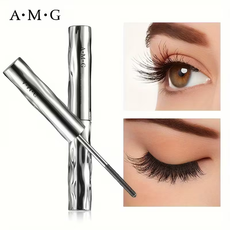 Waterproof A·M·G Mascara Volume and Length - Black Mascara That Cares for Every Lash, Making Them Defined, Long, Curled, Clump-free, Long-lasting, Waterproof, and Sweatproof. Easy to Apply, Suitable for Parties and Music Festivals. A Festive Makeup