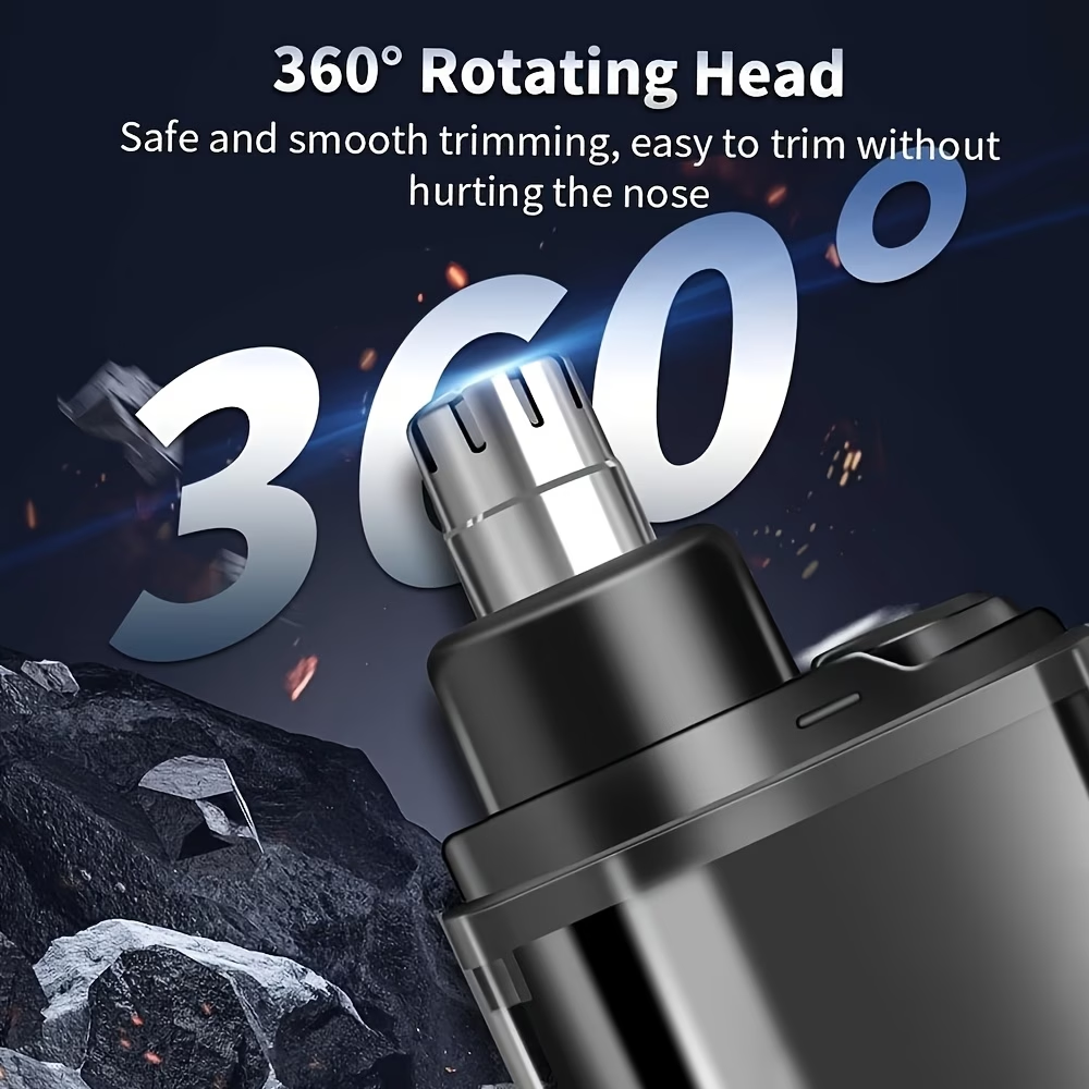 Portable mini electric nose hair trimmer-unisex, LED power display, USB rechargeable ear, nose and eyebrow trimmer, efficient blade, suitable for trimming facial eyebrows, nose and ear body hair, easy to carry and use outside, gift for men
