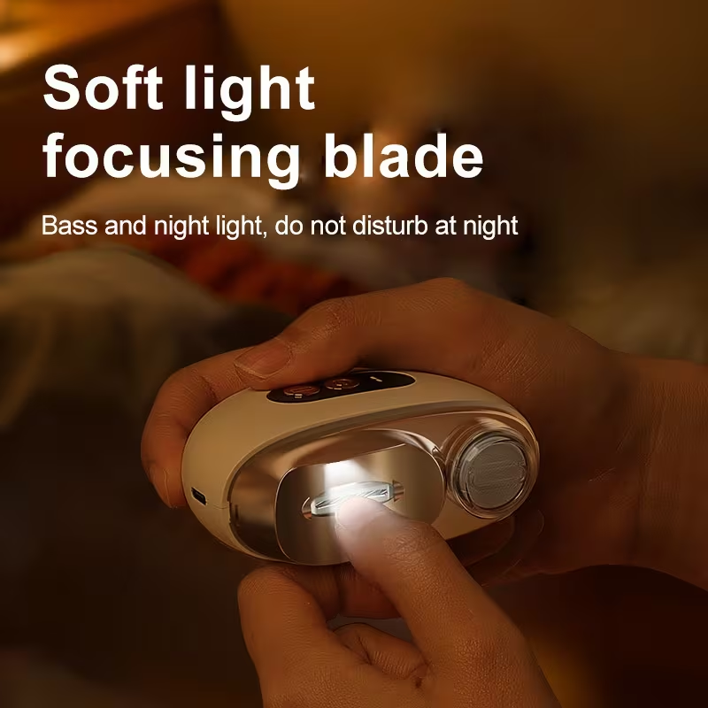 Smart Electric Nail Clipper 2-in-1 Nail Polisher Trimmer, USB Rechargeable, 500mAh Lithium Polymer Battery, with Anti-Cut, Grinding, and Lighting Functions, Ideal for Manicures, Nail Filing, Polishing, and Shaping, a Perfect Gift
