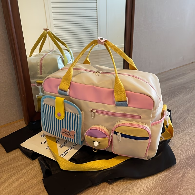 Travel Bag Luggage Bag Dopamine Yoga Swimming Fitness Bag Women'S Short Trip Business Onboard Travel Bag Lightweight Luggage Organizer