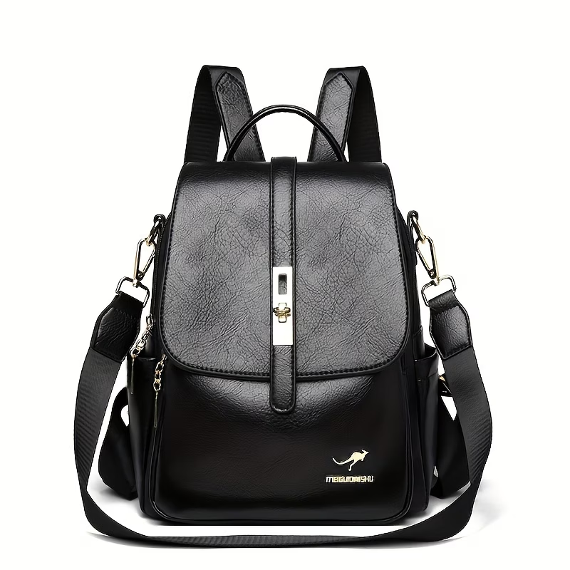 Fashion Easy Women'S Large Capacity Backpack Versatile Soft Trendy Casual Dual-Use Commuter Bag