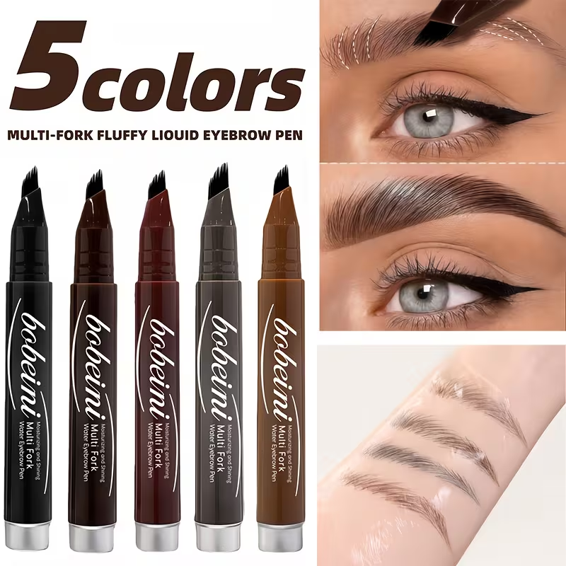 Dual-Effect Quick-Result Waterproof Eyebrow Pencil: Multi-branch Brush Head Design for Defining Each Eyebrow Hair with a Single Stroke + Precise Hairline Filling. Waterproof, Long-lasting Color That Resists Smudging. Three-dimensional Hair-like Flow