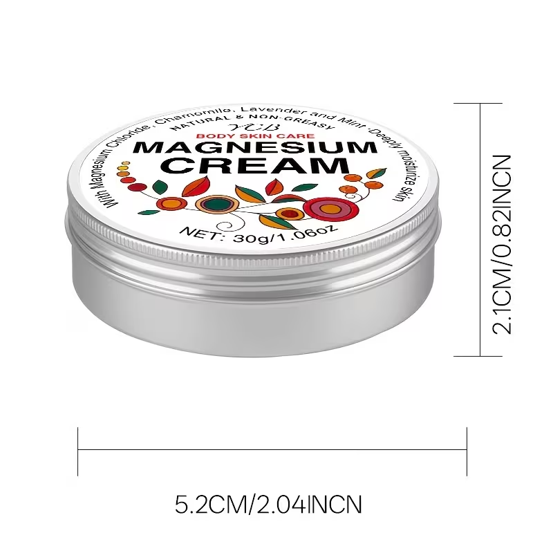 Magnesium Cream, Care for Joint Skin, 72-hour Deep Moisturizing, with Chamomile, Shea & Lavender, Easily Absorbed, Non-greasy, 30g / 1.06oz, Joint Skin Care Cream