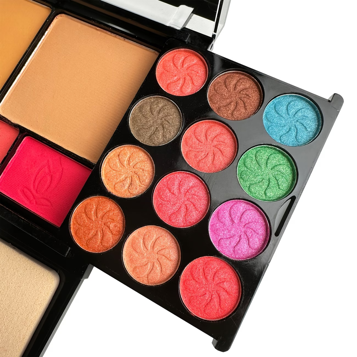 [Ultimate Makeup Set] 37pcs Ultimate Makeup Set for Beginners: Eyeshadow Palette, Blush, Lip Gloss & Contour Kit with Applicators - Includes Brown, Berry, Coral & Blue Tones for Women