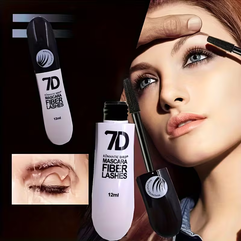 Two-Piece Set, 7D Mascara in Black And White Tubes, Waterproof Thick Long Curling Mascara, Sweat-Proof Long-Lasting Shape, Smudge-Proof Extremely Lash Base Mascara, for Valentine'S Day