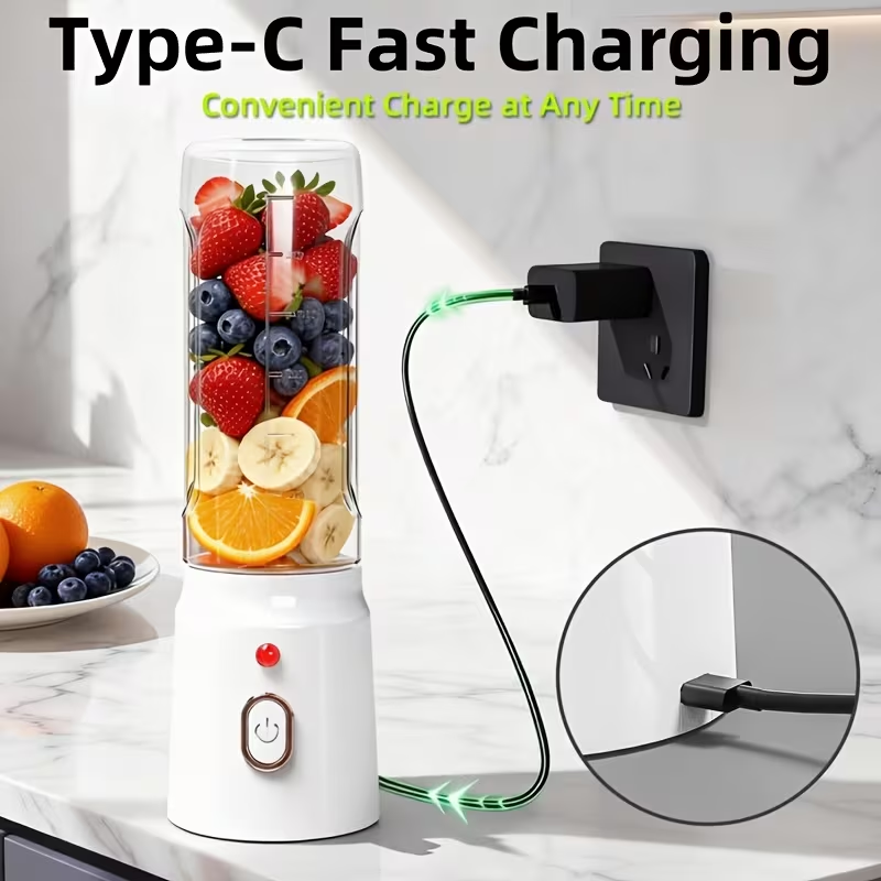 Portable Blender/Multi-Function Electric Juicer/Large Capacity/Compact Food Processor/Fresh Juice/Smoothies/Ice Crushing/Nut Processing/Suitable for Personal/Family/Kitchen/Office/Gym Use/Ideal Gift