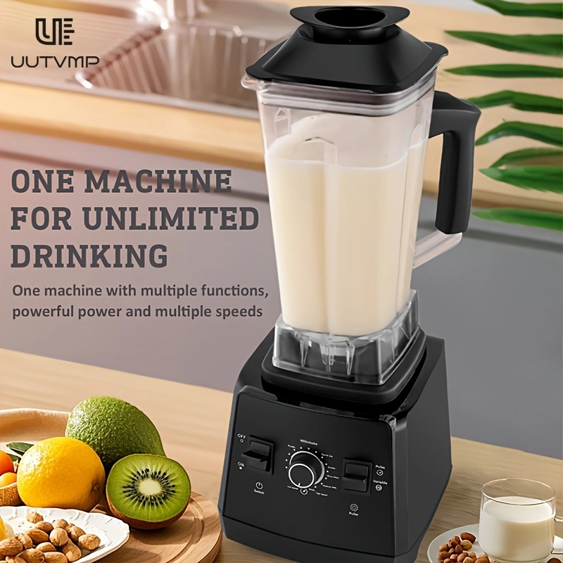 Household Multi-functional Nutrition Juicer & Smoothie Blender, 10 Seconds Ice Crushing, Easy to Clean, Push Button Operation, 8-Blade Stainless Steel Cutter, Comes with 1 Cleaning Brush, EU Plug, 2L Large Capacity, 15 Speed Levels