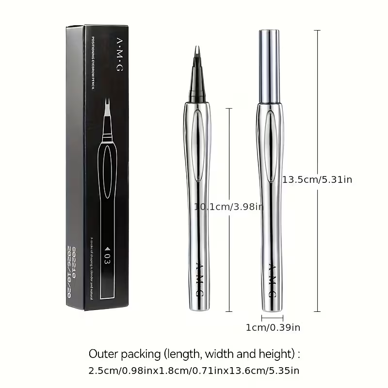Dual-ended Precision Eyebrow Pencil, Two Functions in One, Quick Shaping, Fine and Natural, Waterproof and Sweat-resistant, Even Ink Flow, Suitable for Beginners, Precise and Smooth, Easy to Carry, Birthday Gift, Halloween, Music Festival