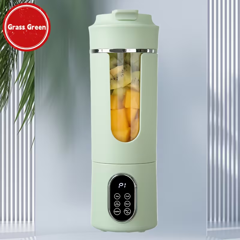 Hilton Portable Juicer Blender, Heavy-Duty Mini Juice Maker with 12 Blades & 21000 RPM, Auto-Clean Function, Ice Crusher for Smoothies Milkshakes Fruits Vegetables, Compact for Travel, 530ml