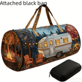 2pcs Hippie Bohemian Style Quilted Travel Bag - Vintage Quilted Overnight Travel Bag with Shoulder Strap, Multi-Pattern Bohemian Style, Suitable for Gym, Weekend Travel, Overnight Luggage, Handbag