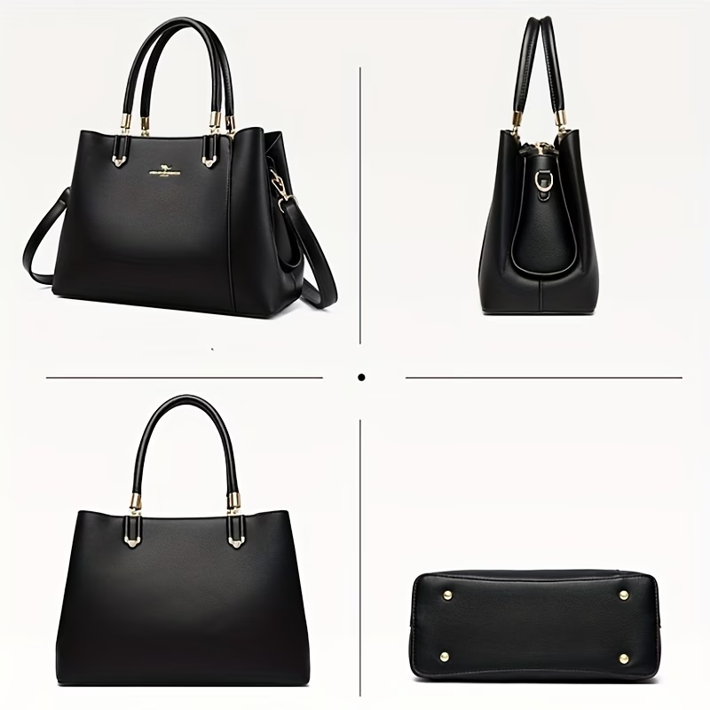 Ladies' Handbag, Fashionable Large-Capacity Elegant Commuter Bag with Detachable and Adjustable Shoulder Strap, Can Be Worn as a Shoulder or Crossbody Bag