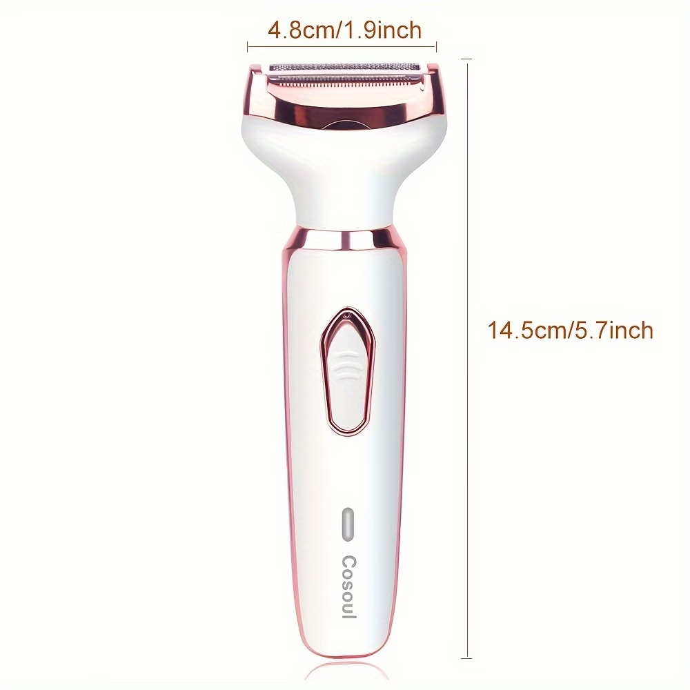4-in-1 Electric Hair Remover for Women - Portable Manual & Voluminous Hair Removal, USB Rechargeable Battery, Face, Arms, Legs, Body - Painless & Portable Hair Removal Tool, Hair Remover Electric, Facial Hair Removal, Sleek Design, Versatile Hair Tool