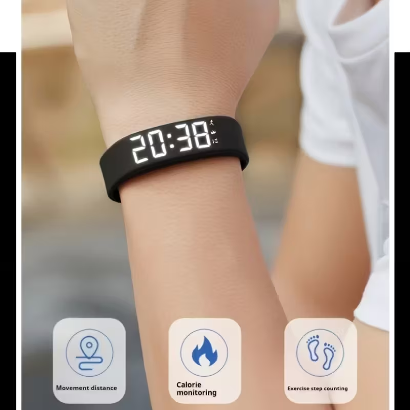 Multi-Functional Minimalist and Stylish Unisex Digital Watch with Alarm, Pedometer, Stopwatch, Luminous Display. A Fashionable Sports Multi-Function Wristwatch for Students, Comfortable to Wear Without Feeling. Perfect Holiday Gift for Any