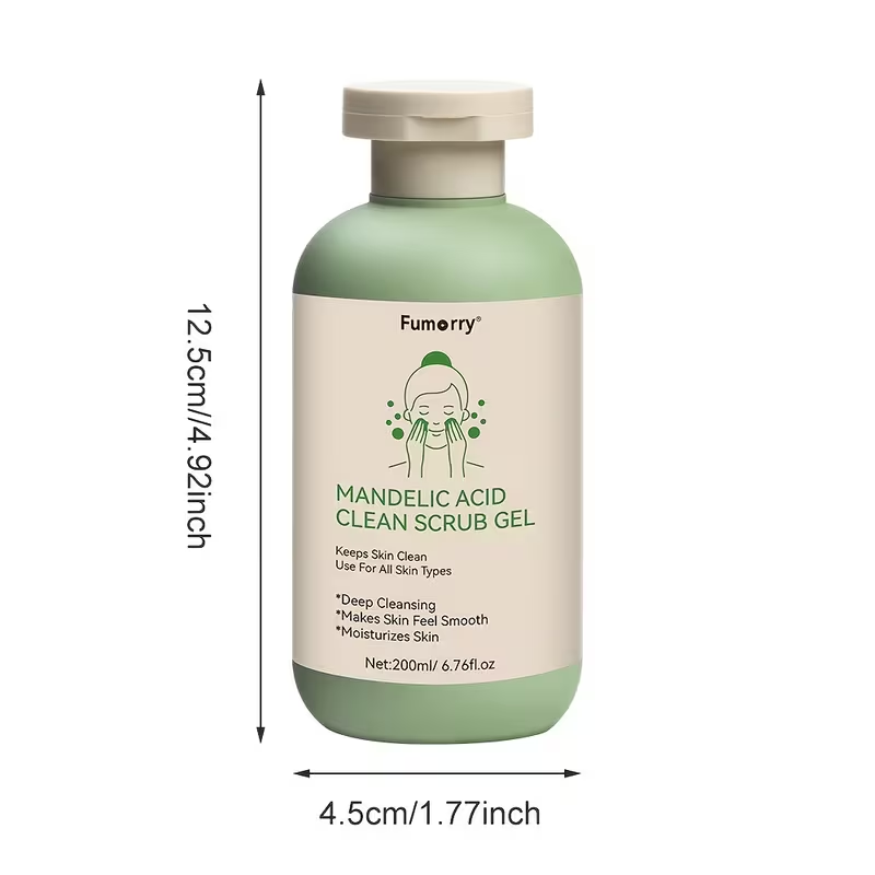 1 Piece Salicylic Acid Cleansing Scrub Gel • With Aloe, Rose, and Chamomile • Deep Skin Cleansing and Hydration • Suitable for All Skin Types • For Both Men and Women