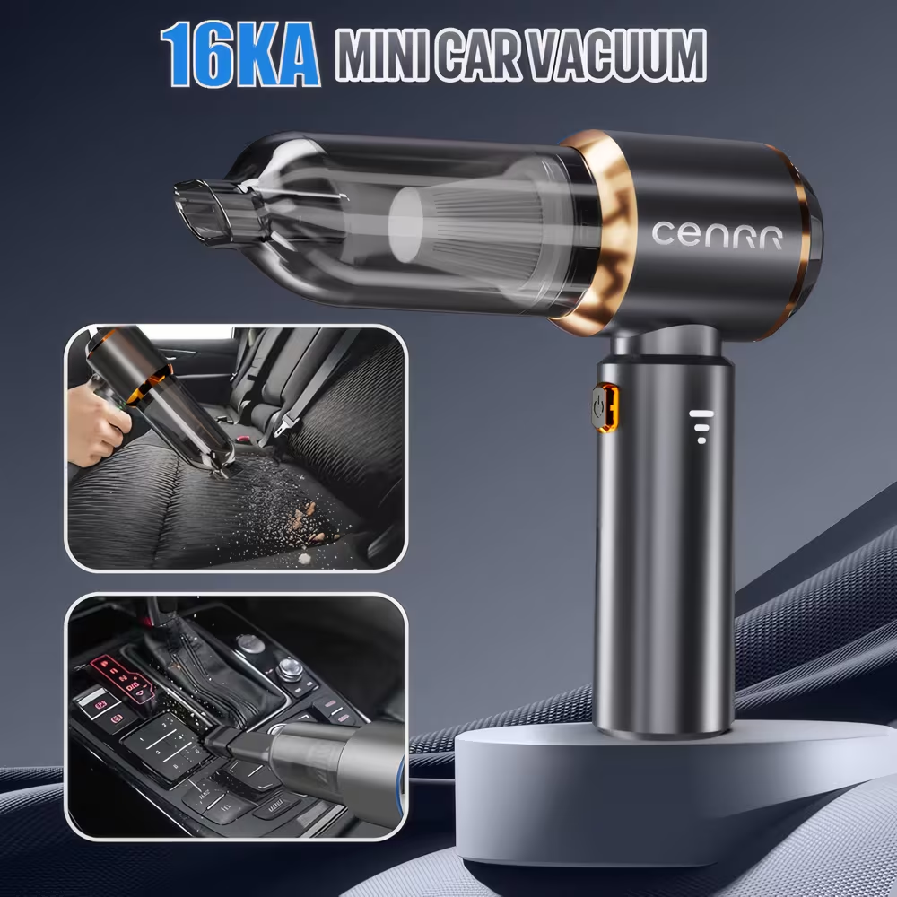 160000PA Car Vacuum Cleaner Portable Cordless Vacuum Cleaner Handheld Wireless Strong Suction Car Cleaner Cleaning Machine Mini Vacuum Cleaner Extractor Vacuum Car Deatiling
