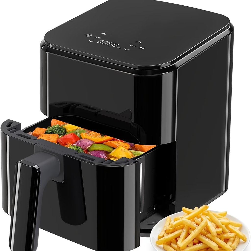 3QT 4-in-1 Multi-functional Air Fry, Roast, Reheat & Dehydrate, Nonstick Basket & Crisper Plate, Easy to Clean