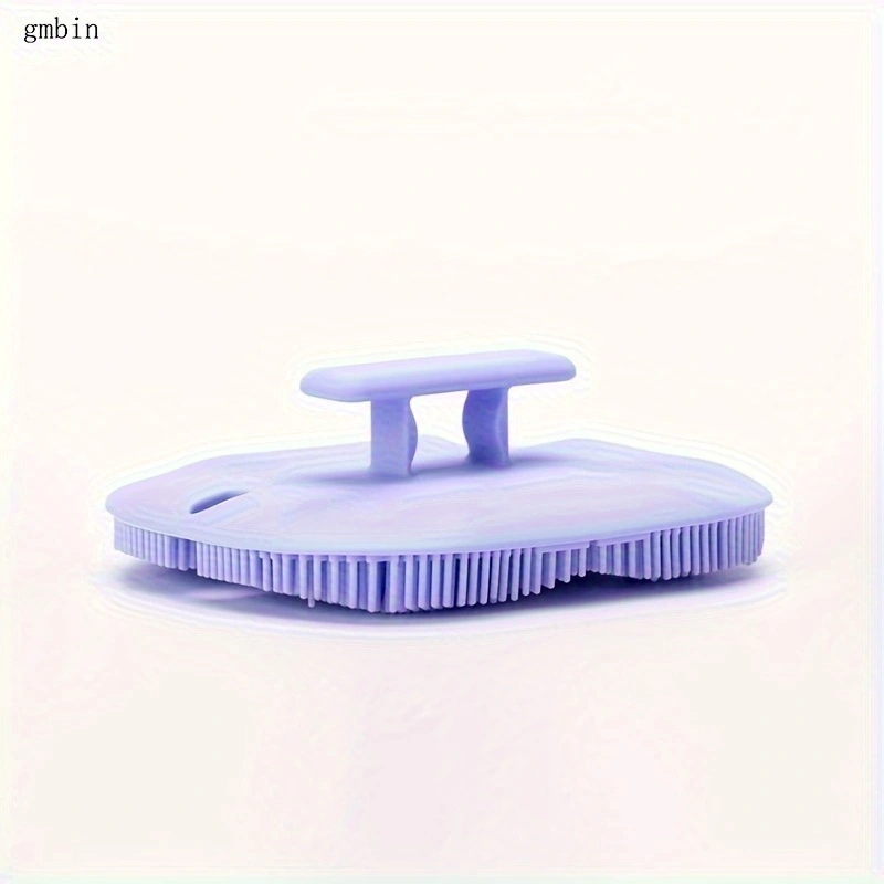 Skin massage brush. Features a handle for easy grip, and soft silicone bristles that are gentle on the skin. Practical for daily home care, easy to clean and maintain. A massage and cleaning brush.