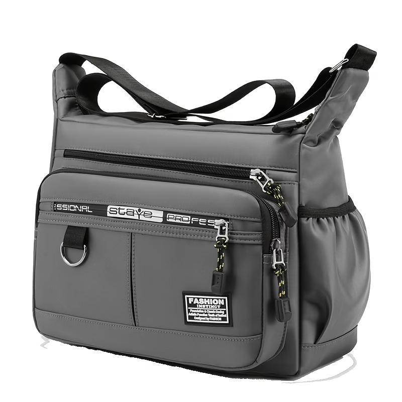 Large Capacity Men's and Women's Bag Shoulder Bag High Quality Wear- Backpack Multi-pocket Business Bag Business Casual Men's and Women's Messenger Bag [Zipper Direction Random, Random Letters]