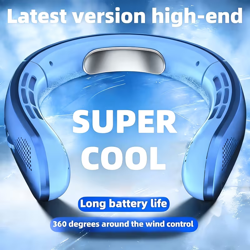 1 Portable USB Charging Neck Fan - Adjustable Strong Wind for Outdoor Sports And Activities