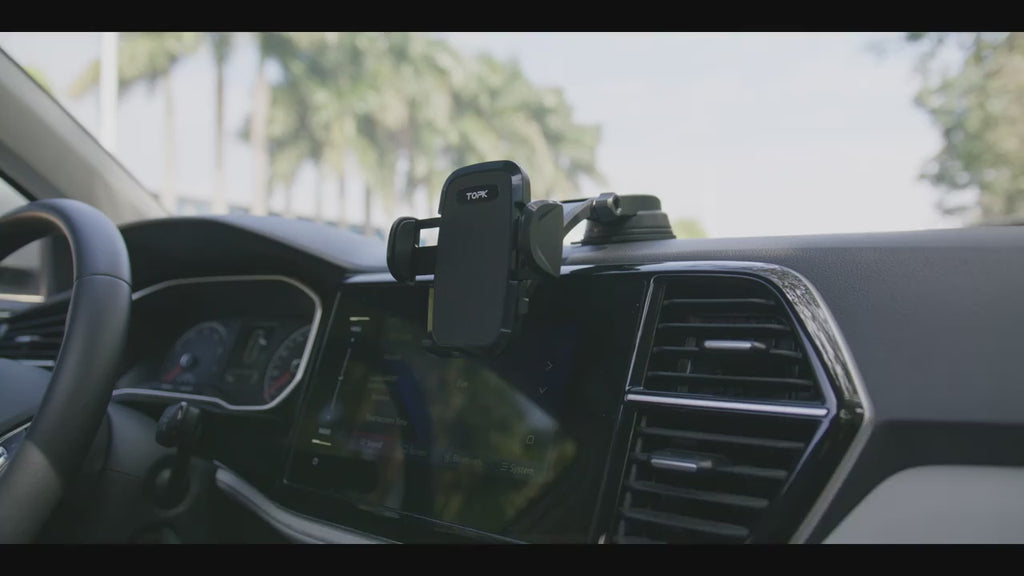 [Upgraded Phone Holder] Upgraded Handsfree Car Phone Holder Mount | Phone Holder for Car Dashboard | Compatible with iPhone Android
