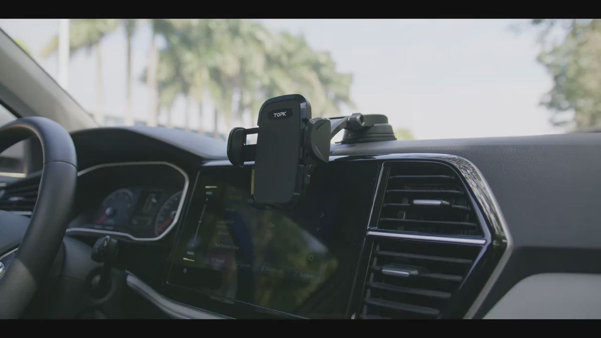 [Upgraded Phone Holder] Upgraded Handsfree Car Phone Holder Mount | Phone Holder for Car Dashboard | Compatible with iPhone Android