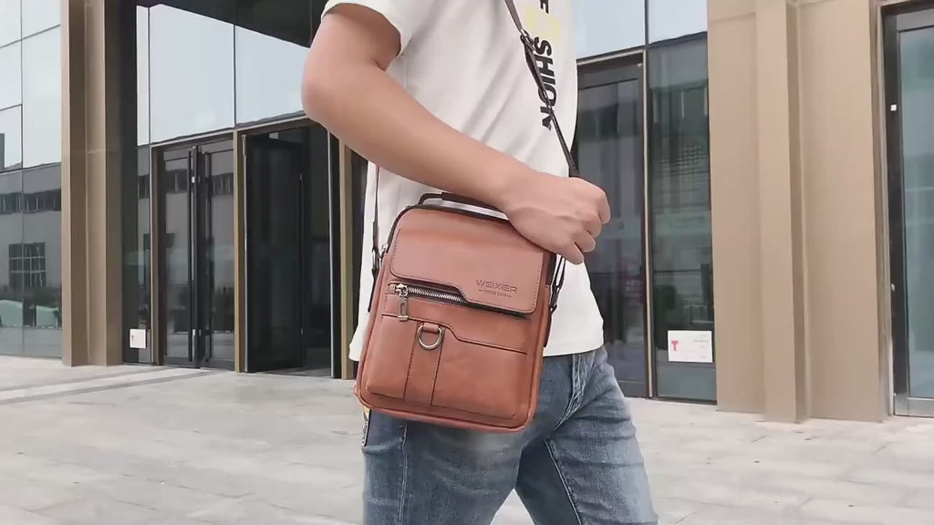 Fashionable High-End Vintage Shoulder Bag, Vertical Business Versatile Casual Crossbody Commuter Messenger Bag