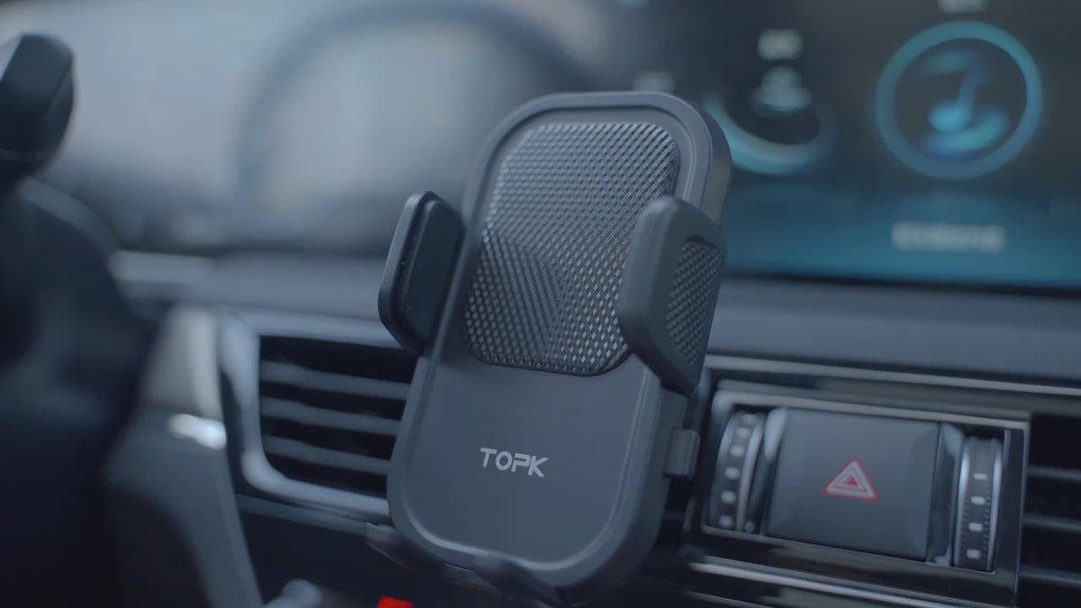 Car Phone Holder Mount, Car Mount with Hook Clip for Car Air Vent 360° Rotation Phone Mount Compatible with Iphone Android Cell Phone