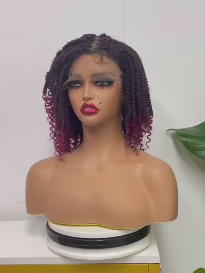 [Medium-Long Size Lace Front] 14-inch Synthetic Lace Wig Cap | 9x6 Braided, Natural Color, High Gram Weight, Weavable & Stylable