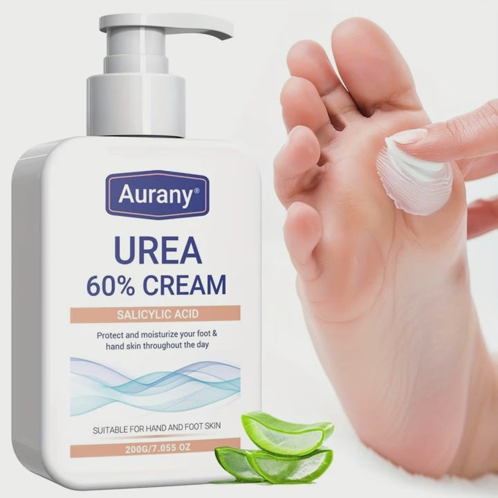 Of Cream with 60% Urea, Designed for Hands And Feet, Enriched with Salicylic Acid, Aloe Vera, Jojoba, And Tea Tree, Providing Long-Lasting Hydration for Dry Skin on Hands, Feet, And Elbows Throughout The Day