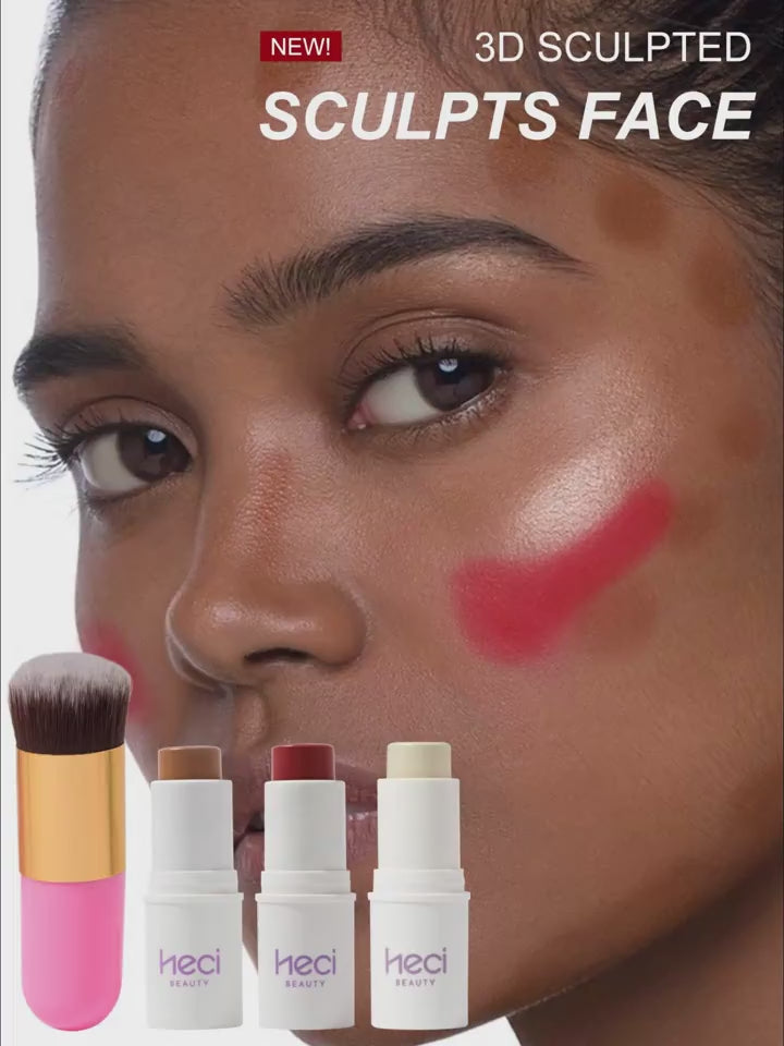3-In-1 Cream Blush Stick, Long-Lasting Waterproof, Moisturizing, High Color Rendering, Easy to Carry, Spread/Smudge, Beginner-Friendly, Gentle/ Non-Irritating, Blush, Eyeshadow, Lipstick Multifunctional Facial Makeup, Christmas Valentine's Day Gift