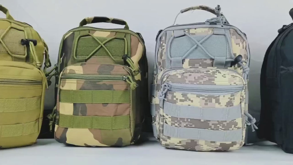 Outdoor Sports Men's Chest Bag, Crossbody/Handheld Multi-functional Tactical Small Chest Bag, Unisex