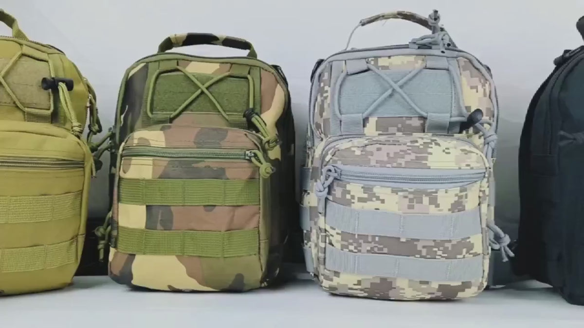 Outdoor Sports Men's Chest Bag, Crossbody/Handheld Multi-functional Tactical Small Chest Bag, Unisex