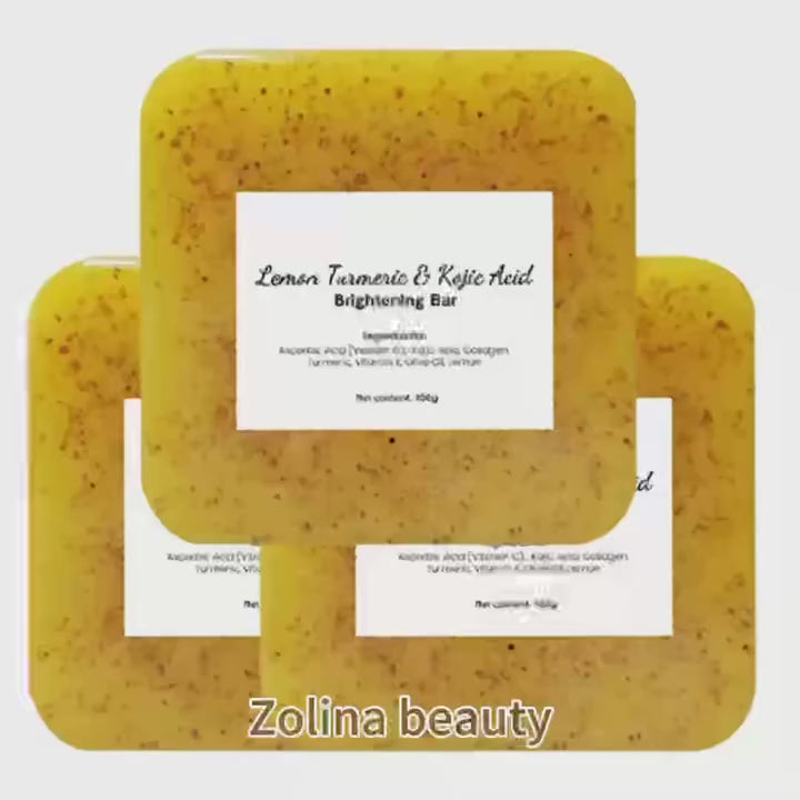 3.53oz Turmeric Soap Lemon Curd Ginger Handmade Cold Processed Face and Hand Soap, Unisex for All Skin Types, Natural Ingredients, 3.53oz, Soap Making Supplies