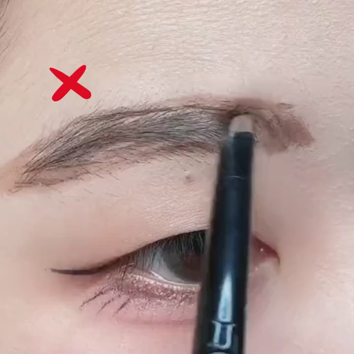Dual-ended Precision Eyebrow Pencil, Two Functions in One, Quick Shaping, Fine and Natural, Waterproof and Sweat-resistant, Even Ink Flow, Suitable for Beginners, Precise and Smooth, Easy to Carry, Birthday Gift, Halloween, Music Festival